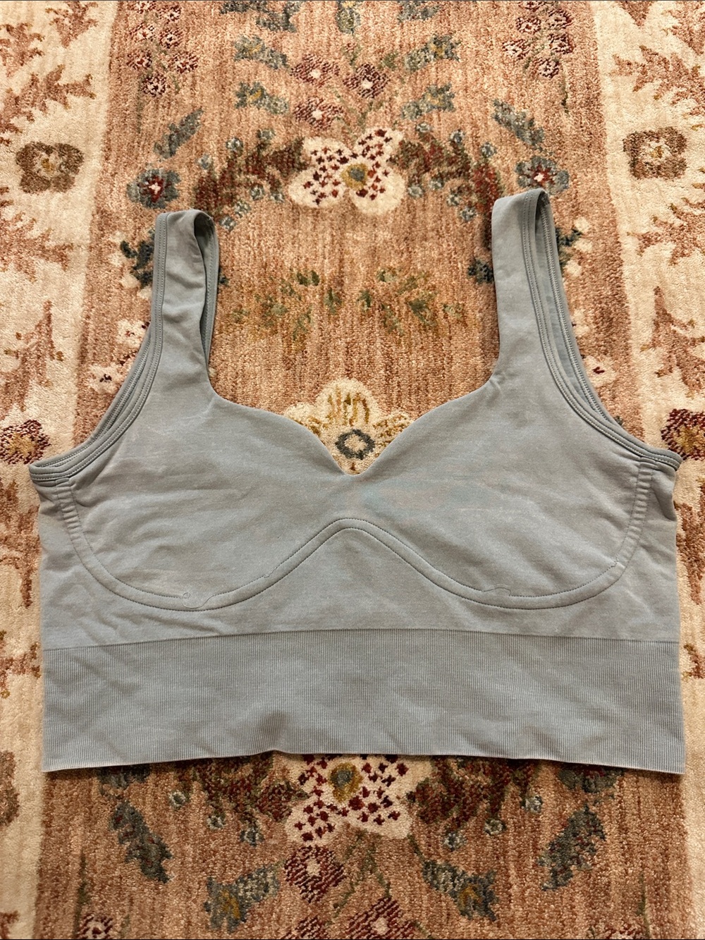 FP Movement by Free People Light Blue Seamless Wireless Longline Bra - Picture 1 of 3